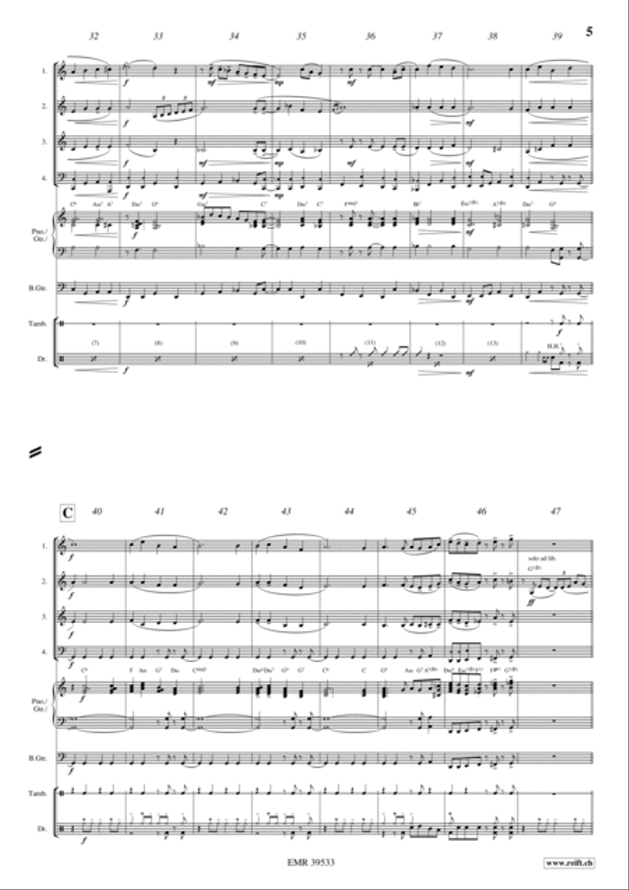 Long Ago And Far Away Woodwind Quartet scores gallery preview page 4