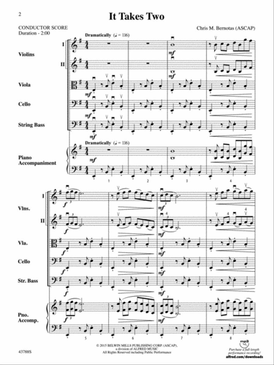 It Takes Two: Score It Takes Two: Score String Orchestra scores gallery preview page 2