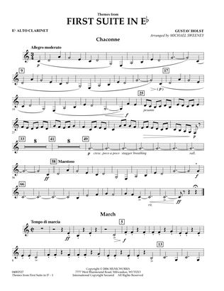 Book cover for First Suite In E Flat, Themes From - Eb Alto Clarinet