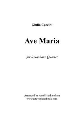 Book cover for Ave Maria by G. Caccini - Saxophone Quartet
