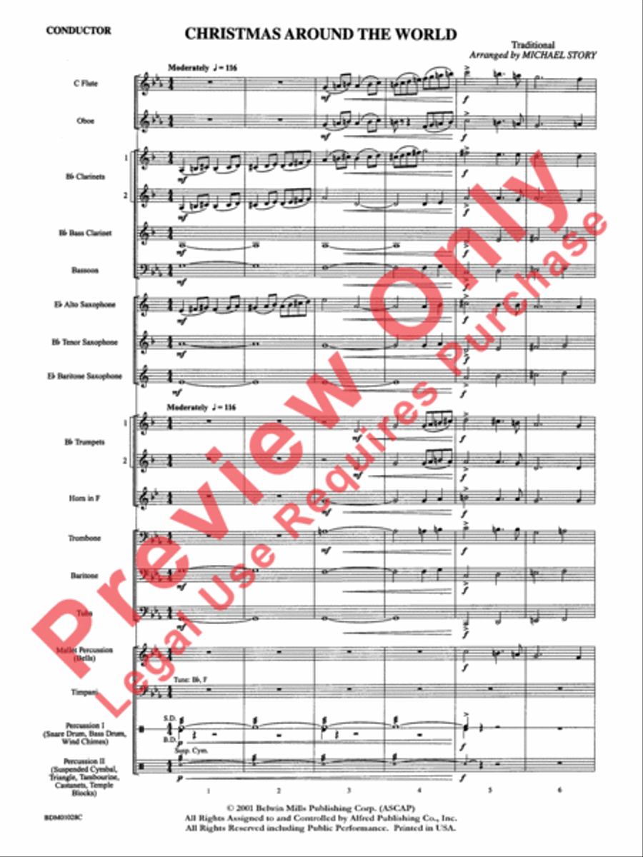 Christmas Around the World Concert Band scores gallery preview page 4