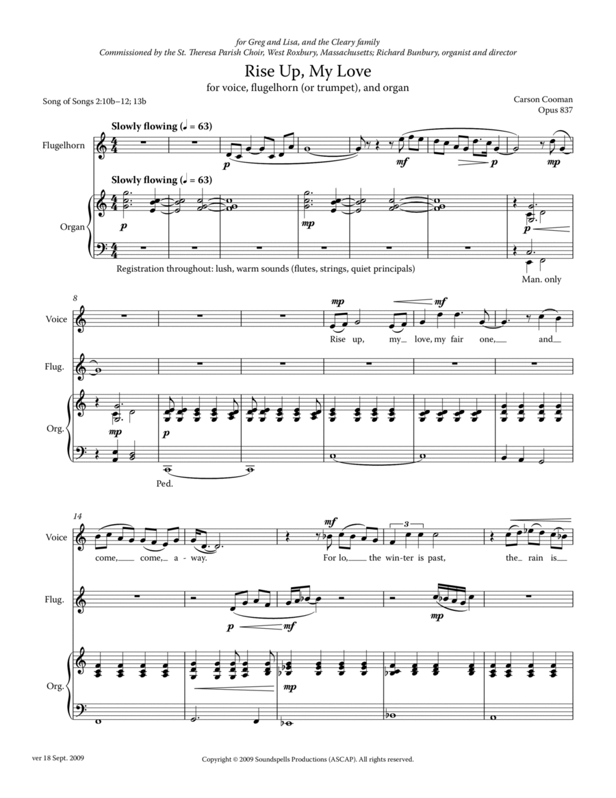 Rise Up, My Love Small Ensemble scores gallery preview page 1