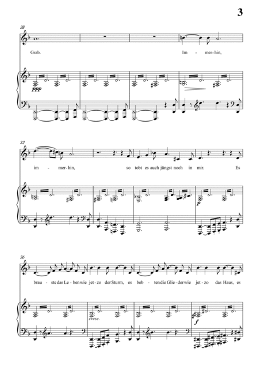 Schubert-Die junge nonne in D minor,for Vocal and Piano Voice scores gallery preview page 4