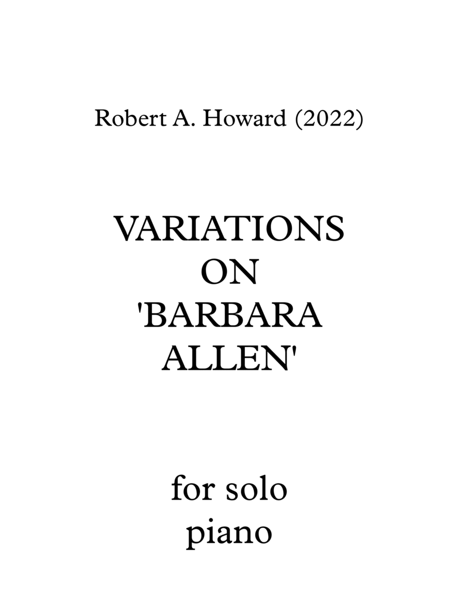 Variations on 'Barbara Allen' image number null