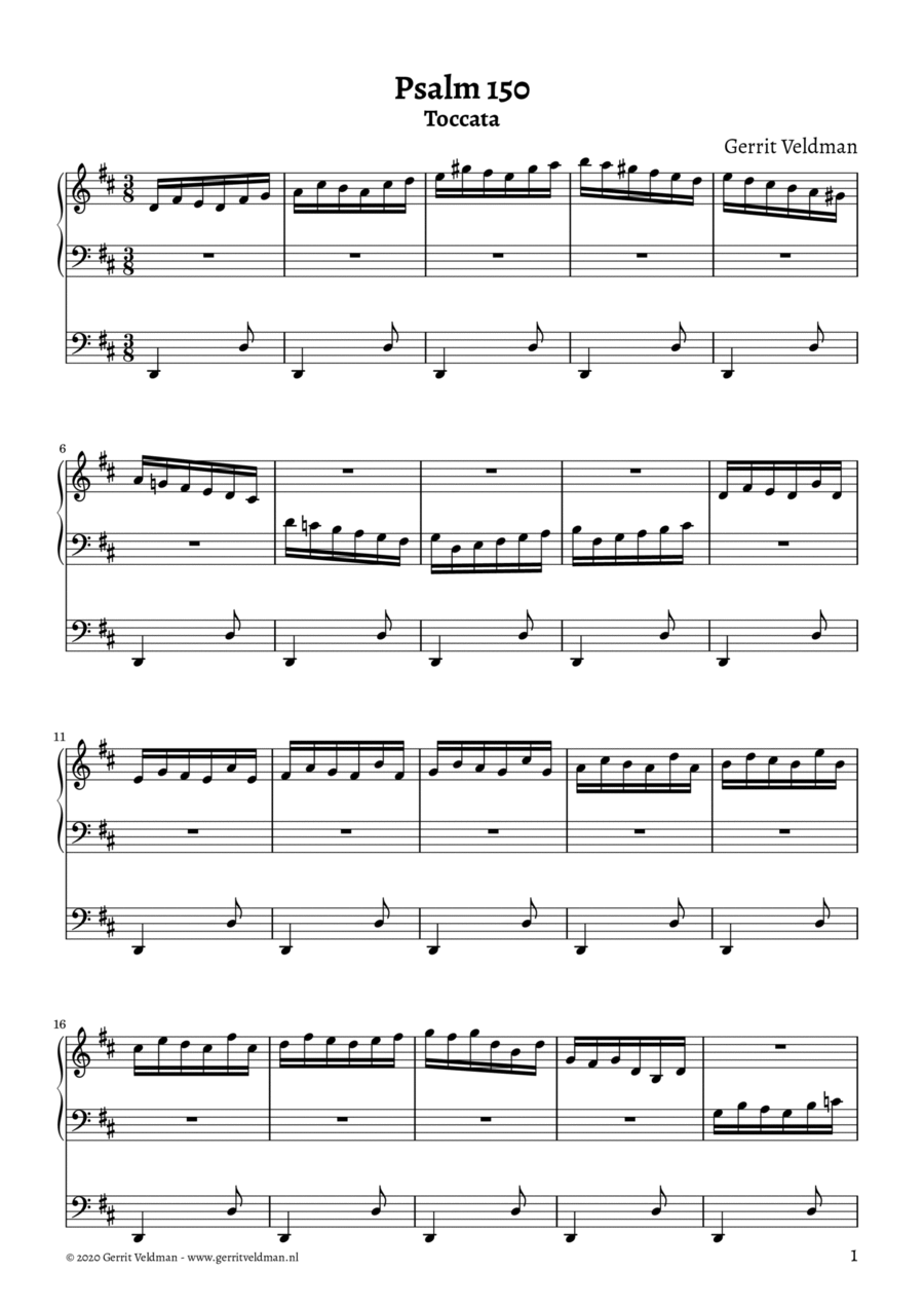 Psalm 150 (toccata) Organ Solo scores gallery preview page 1