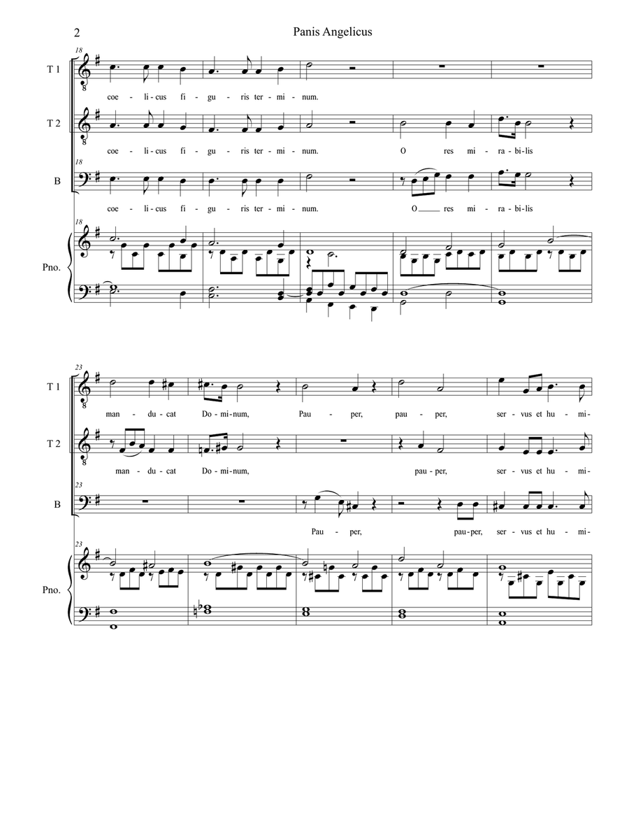 Panis Angelicus (TTB - Piano Accompaniment) Panis Angelicus (TTB - Piano Accompaniment) TTB scores gallery preview page 3