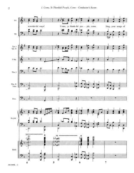 Hymns for Thanksgiving - Brass and Percussion Score and Parts