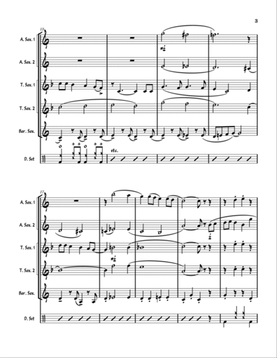 Let It Snow! Let It Snow! Let It Snow! Saxophone Quintet scores gallery preview page 3