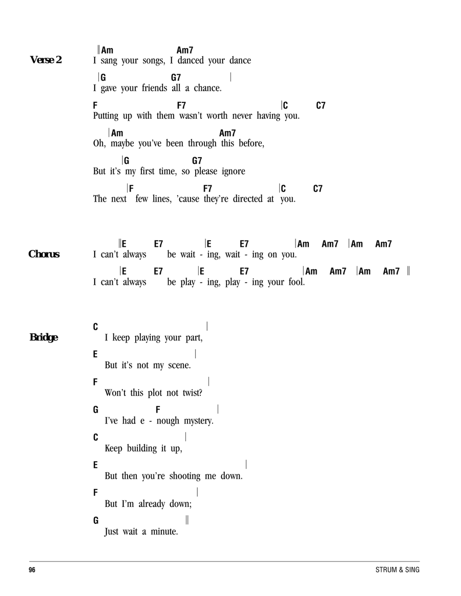 Sitting, Waiting, Wishing Acoustic Guitar scores gallery preview page 2