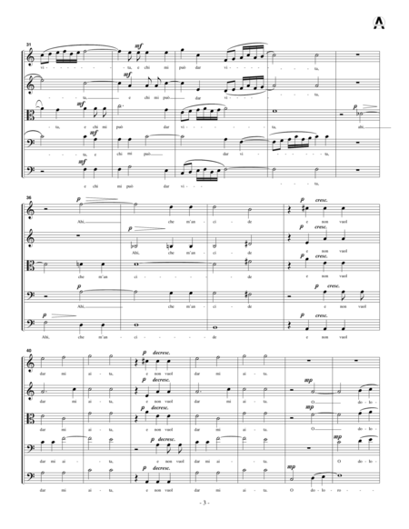Moro lasso al mio duolo (for string quintet)