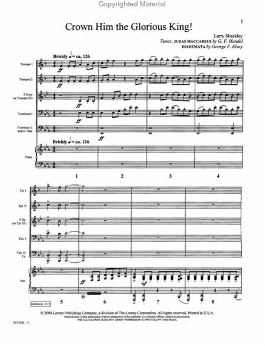 Crown Him the Glorious King! Brass Ensemble scores gallery preview page 2
