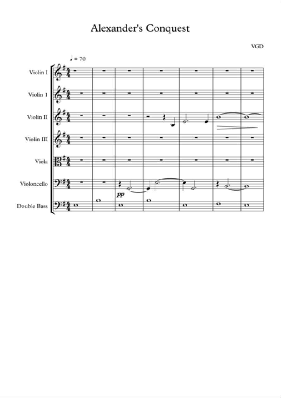 Alexander's Conquest Alexander's Conquest String Orchestra scores gallery preview page 1