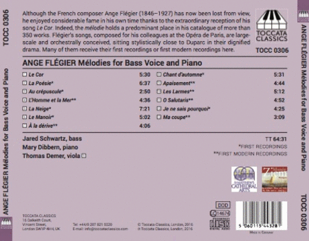 Flegier: Melodies for Bass Voice and Piano