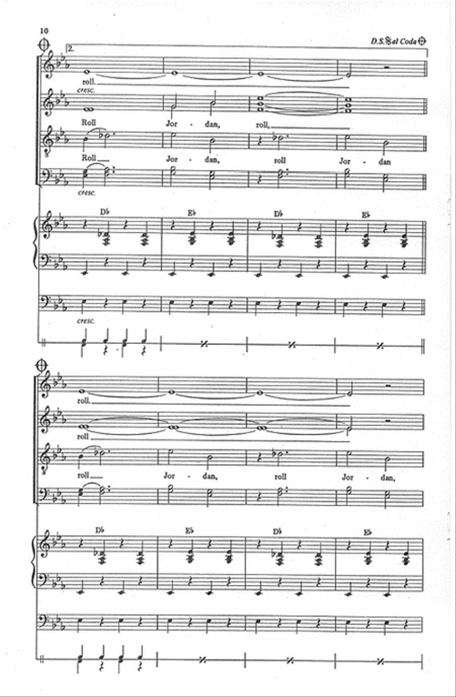 Roll Jordan, Roll 4-Part scores gallery preview page 9