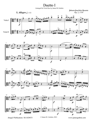 Quantz: Six Duos Op. 2 Complete for Viola Duo