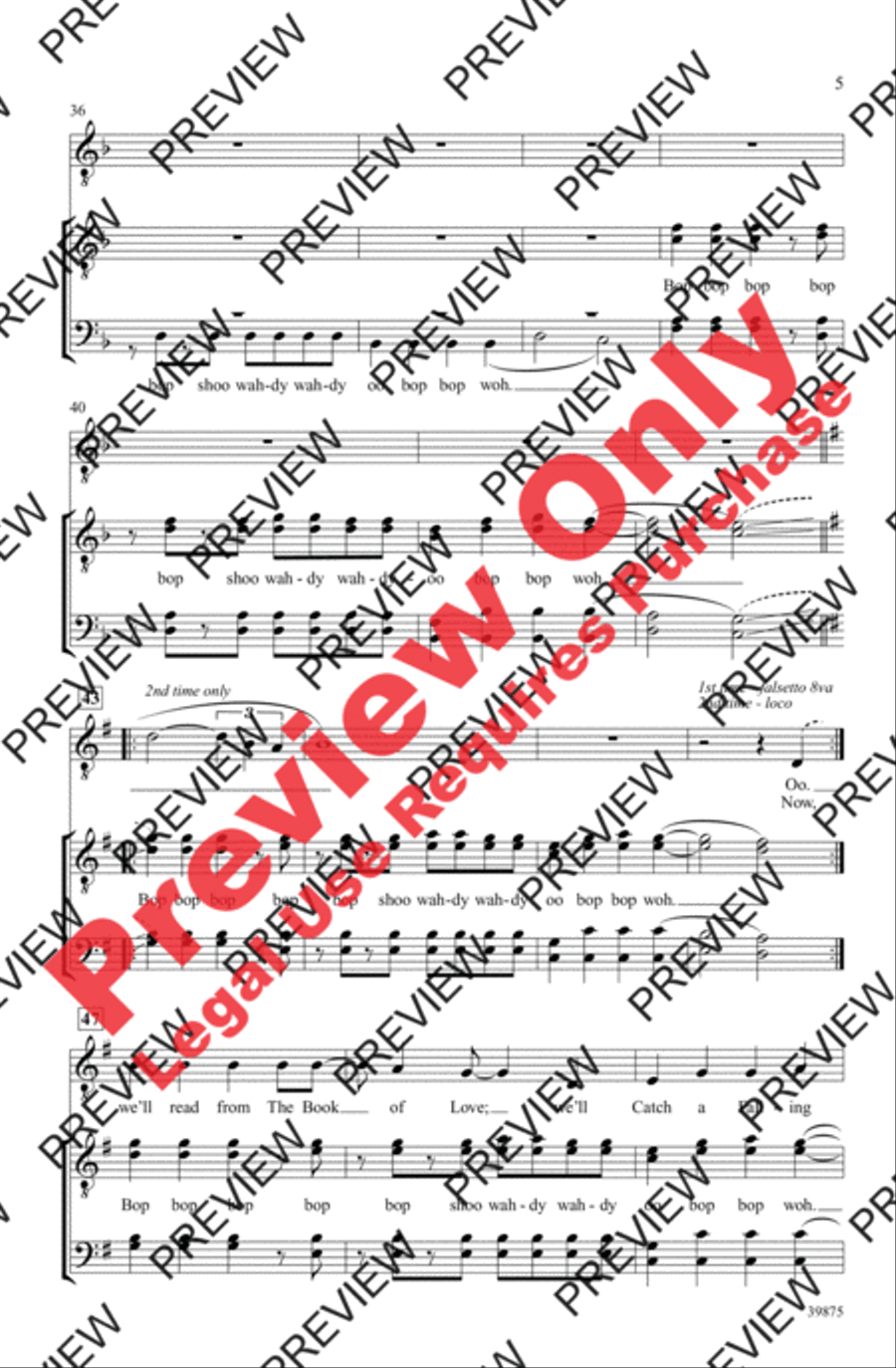 A Doo-Wop Christmas (With You) Men's Choir scores gallery preview page 5
