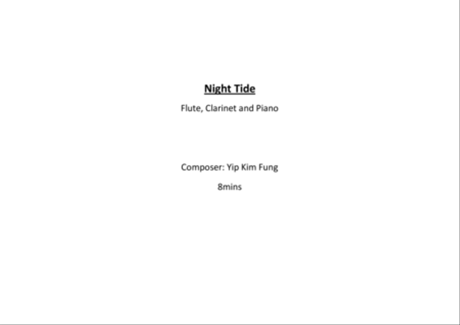 Night Tide Night Tide Small Ensemble scores gallery preview page 1