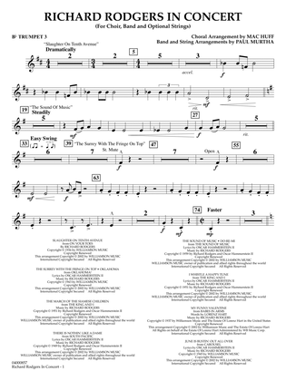 Richard Rodgers in Concert (Medley) (arr. Mac Huff, Paul Murtha) - Bb Trumpet 3