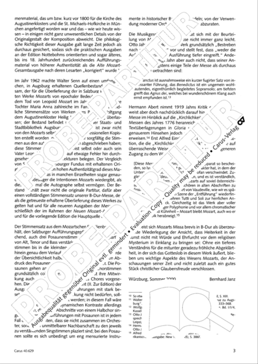 Missa brevis in B flat major 4-Part scores gallery preview page 4