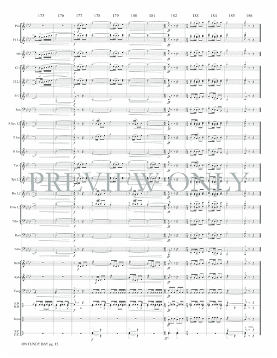 On Fundy Bay Concert Band scores gallery preview page 18