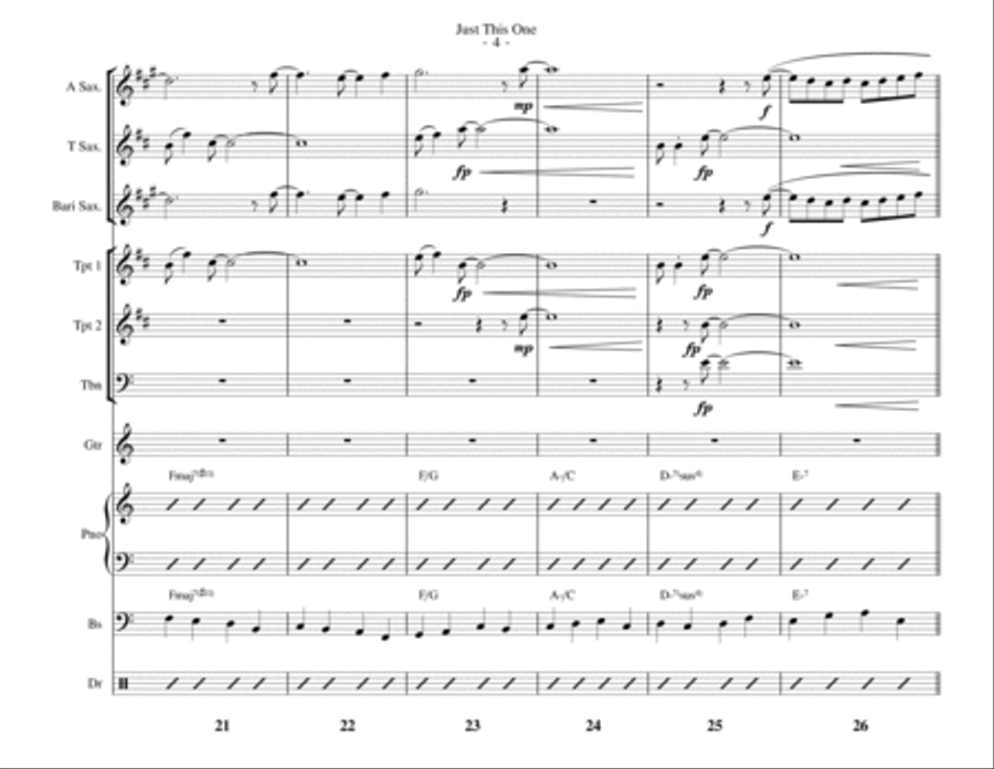 Just This One Jazz Ensemble scores gallery preview page 4