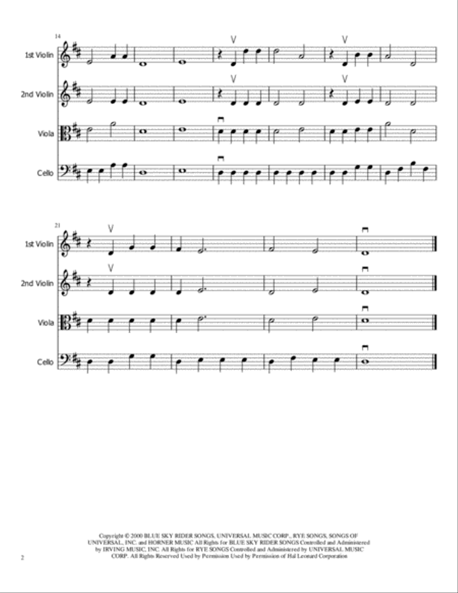 Where Are You Christmas? String Quartet scores gallery preview page 3