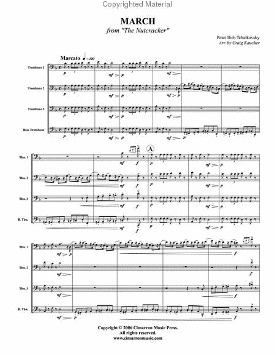 Suite from The Nutcracker Trombone Quartet scores gallery preview page 4