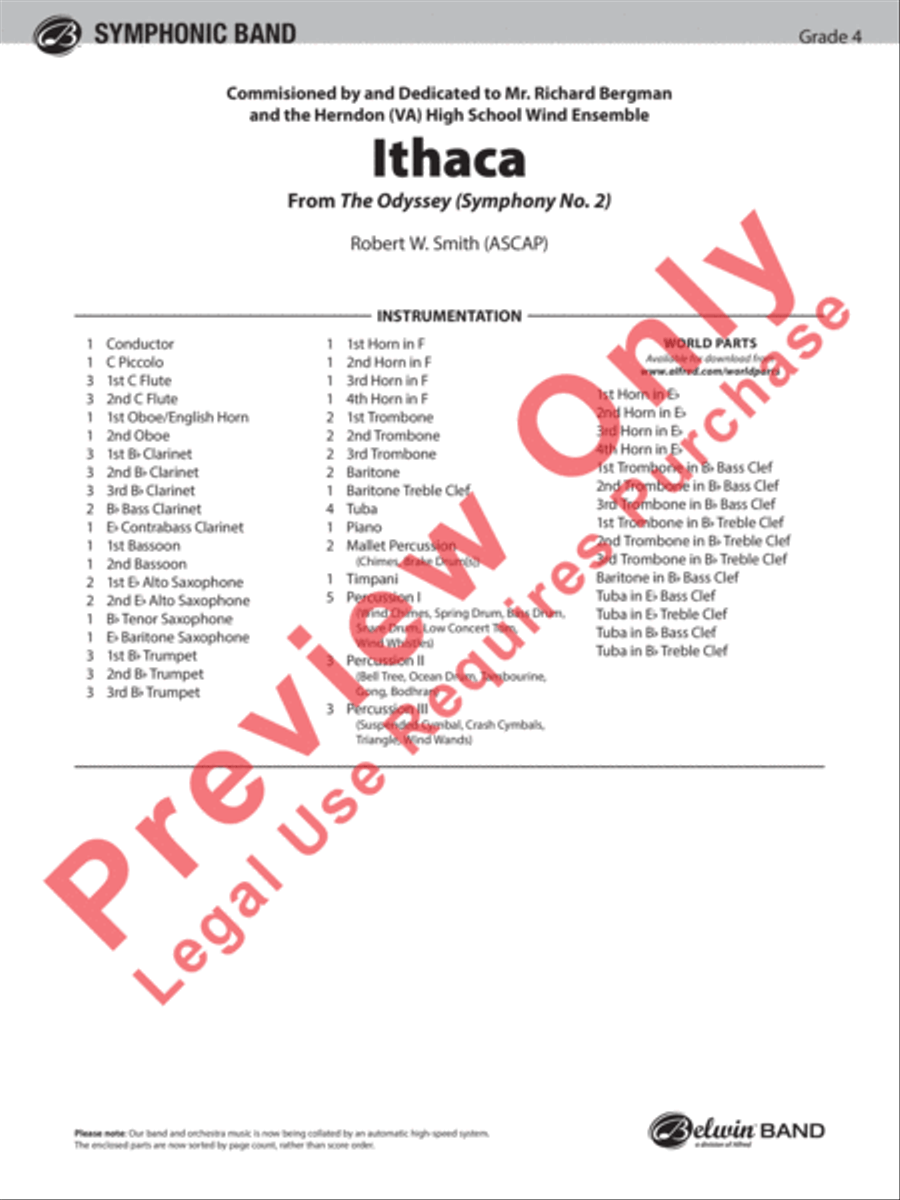 Ithaca (from The Odyssey (Symphony No. 2)) Concert Band scores gallery preview page 2