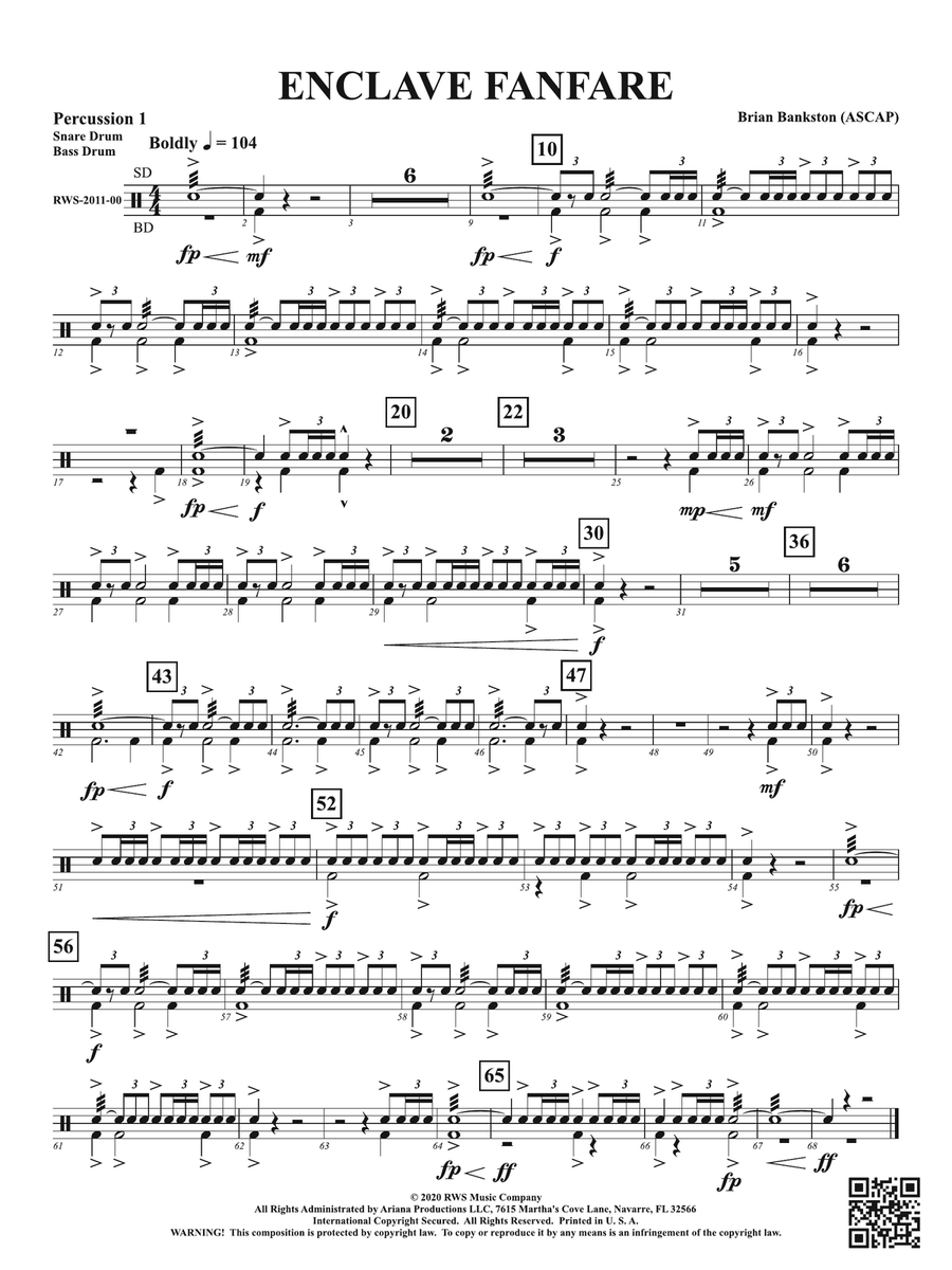 Enclave Fanfare: 1st Percussion