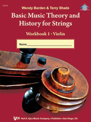 Book cover for Basic Music Theory And History For Strings Workbook 1 - Teacher's Edition