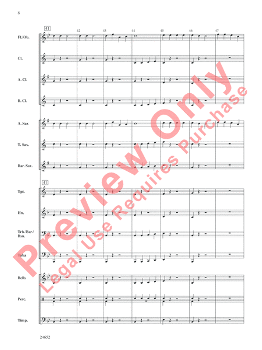 Winter Medley Winter Medley Concert Band scores gallery preview page 9