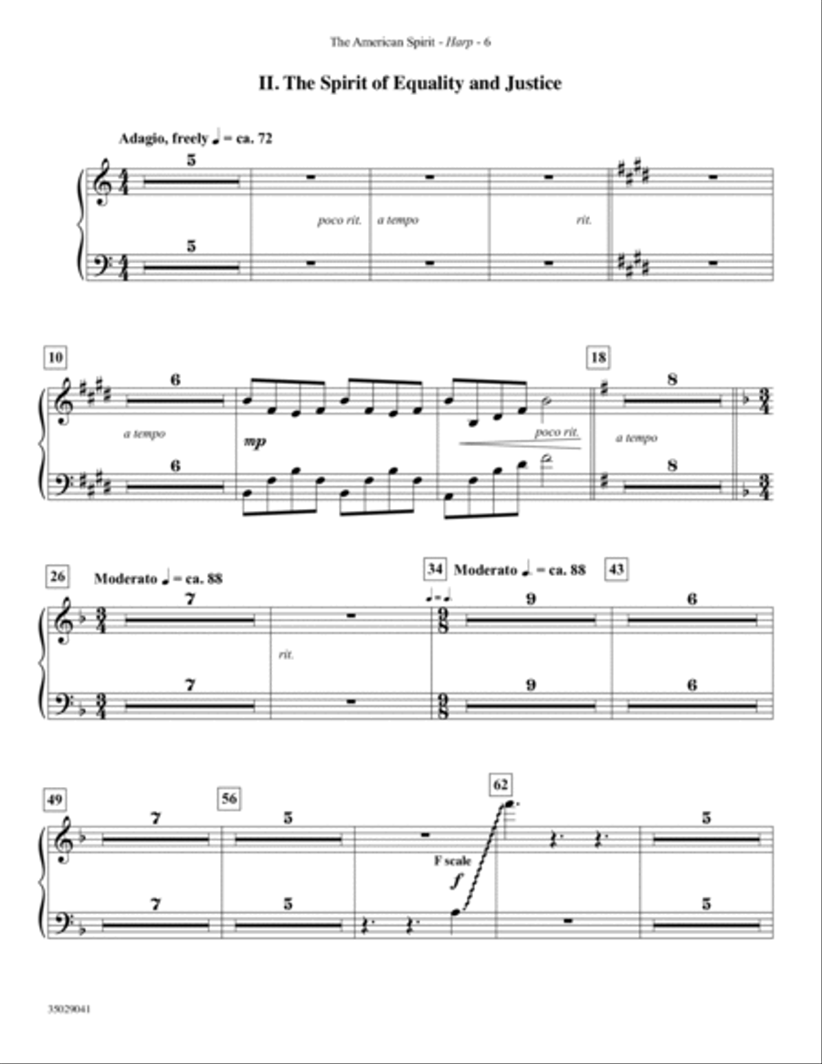 The American Spirit - Harp Choir scores gallery preview page 6