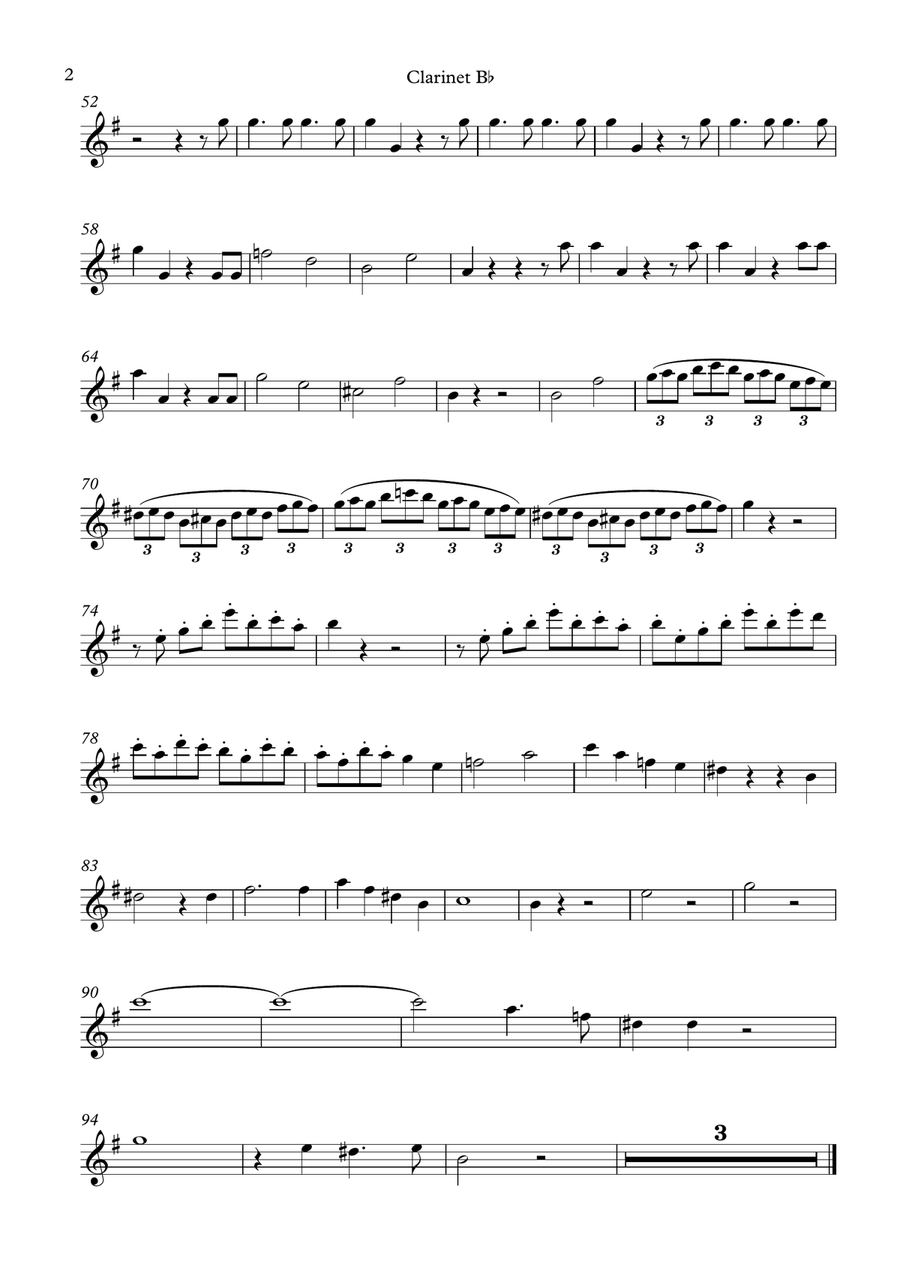 The Second Queen Of The Night Aria (clarinet or soprano saxophone, original pitch) Small Ensemble scores gallery preview page 3