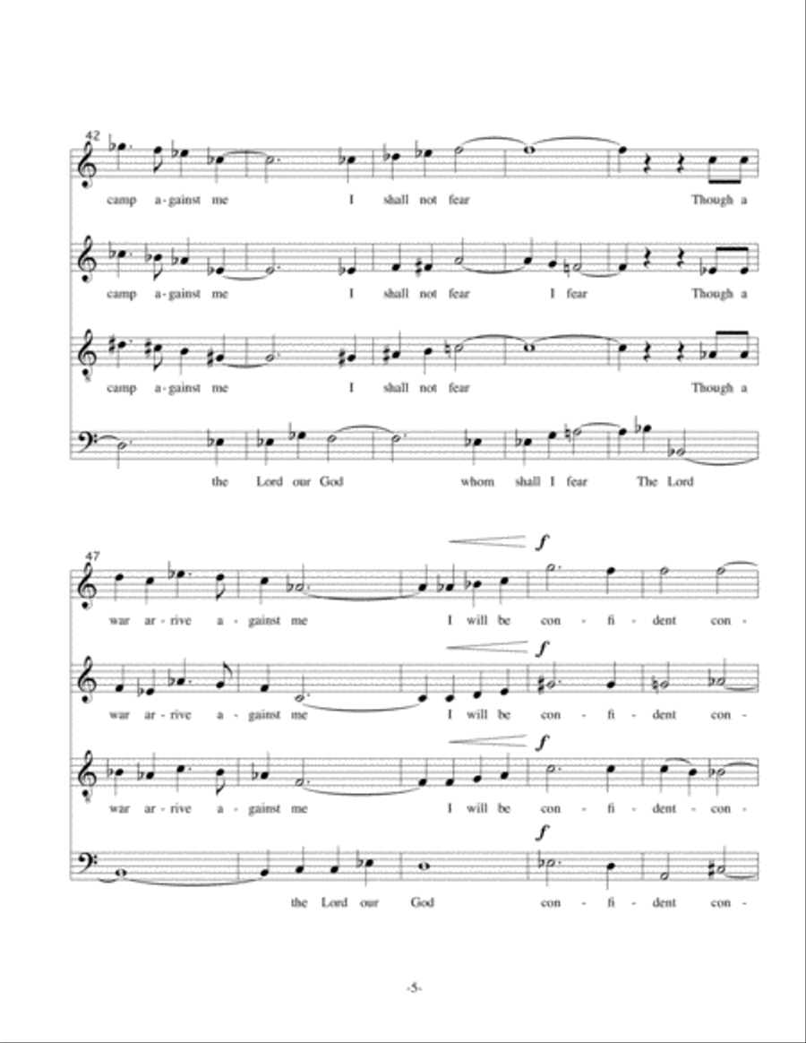 Psalm 27 4-Part scores gallery preview page 6
