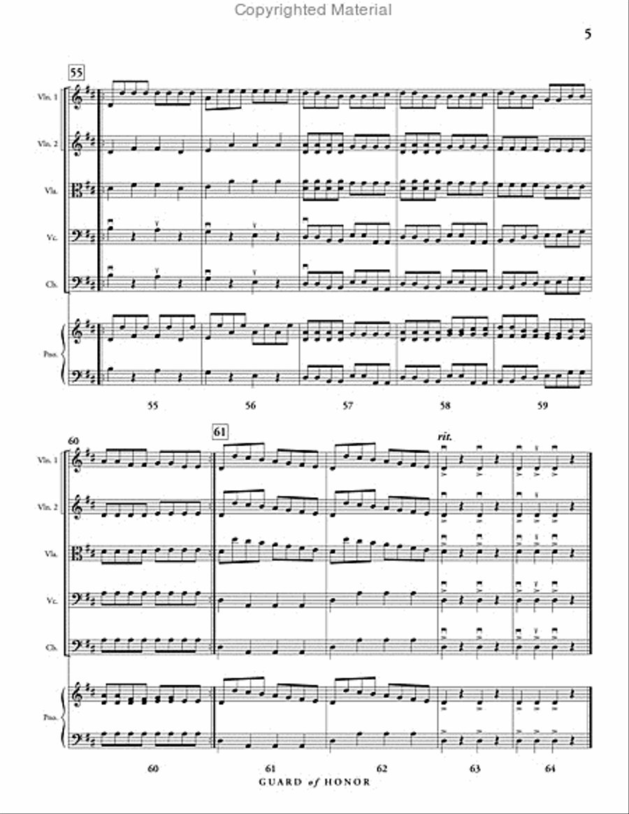 Guard of Honor Guard of Honor String Orchestra scores gallery preview page 6