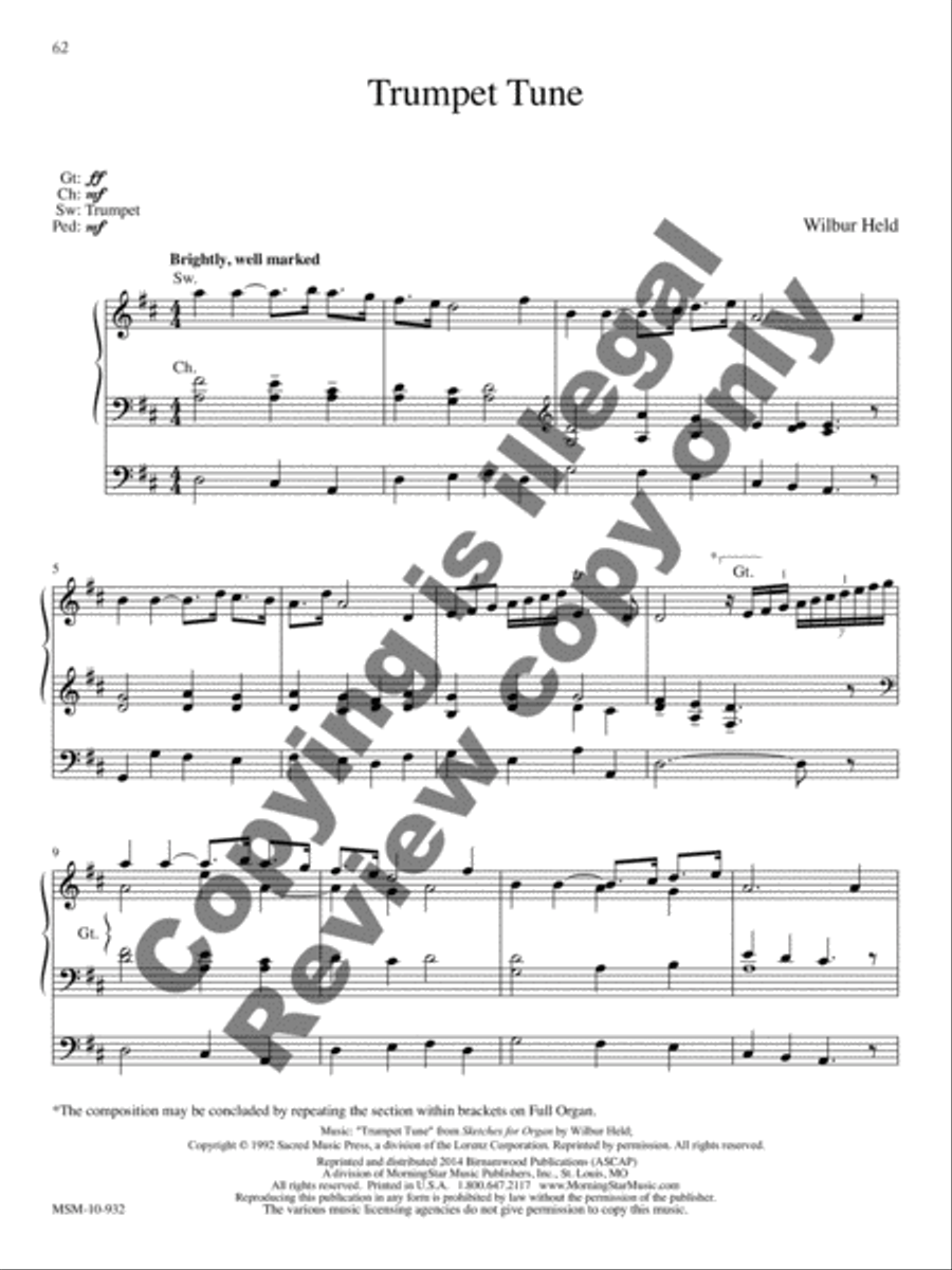 The Wilbur Held Organ Collection: A Centenary Edition Organ scores gallery preview page 21