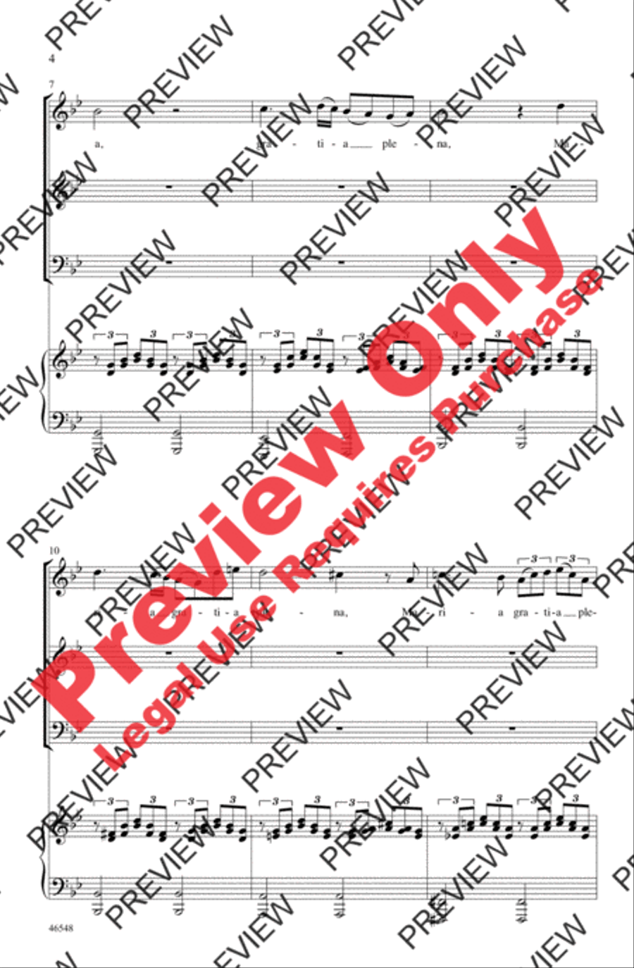 Ave Maria Ave Maria 3-Part scores gallery preview page 4