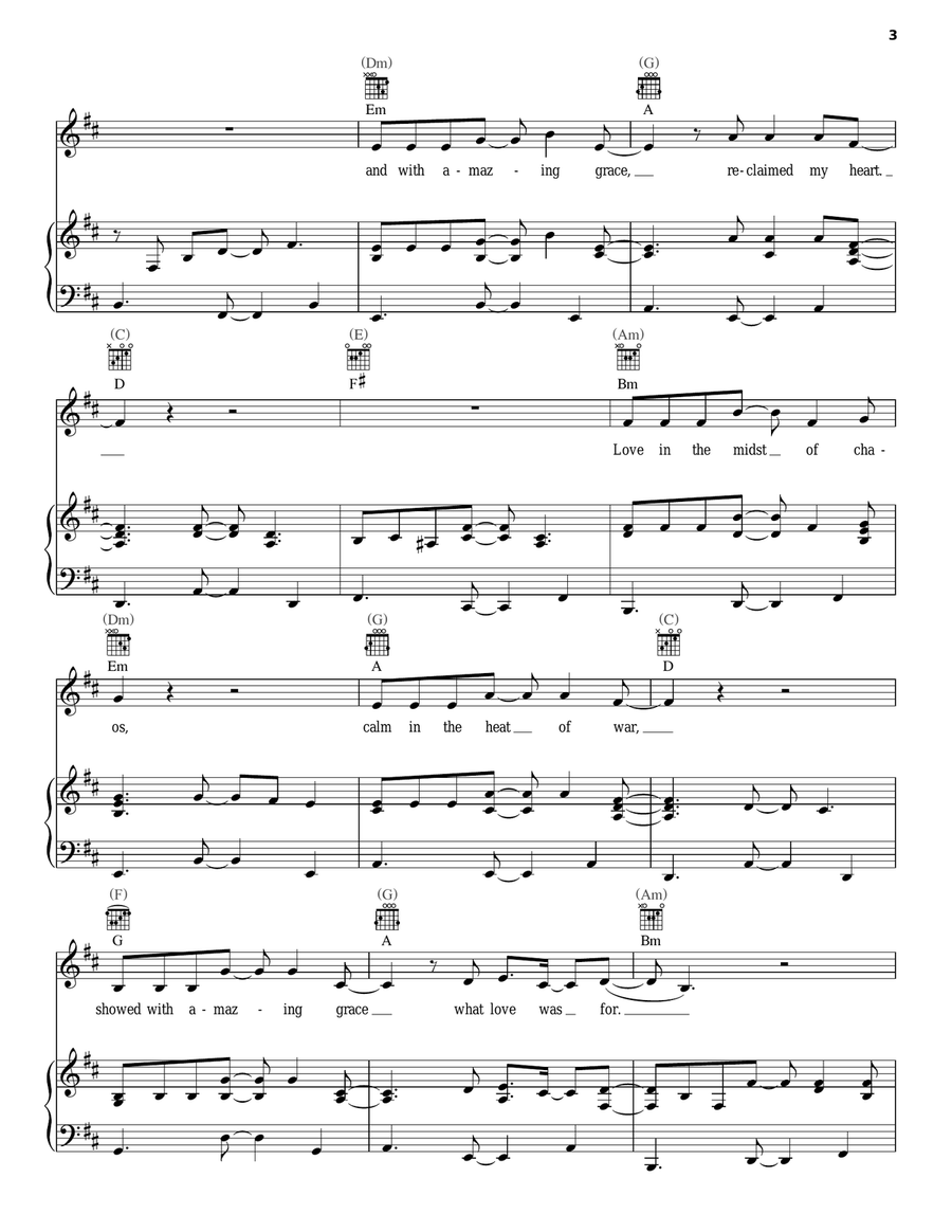 Pretty Amazing Grace Pretty Amazing Grace Piano, Vocal, Guitar scores gallery preview page 3