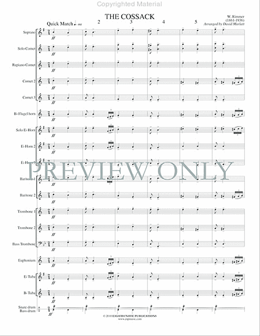 The Cossack Concert Band scores gallery preview page 3