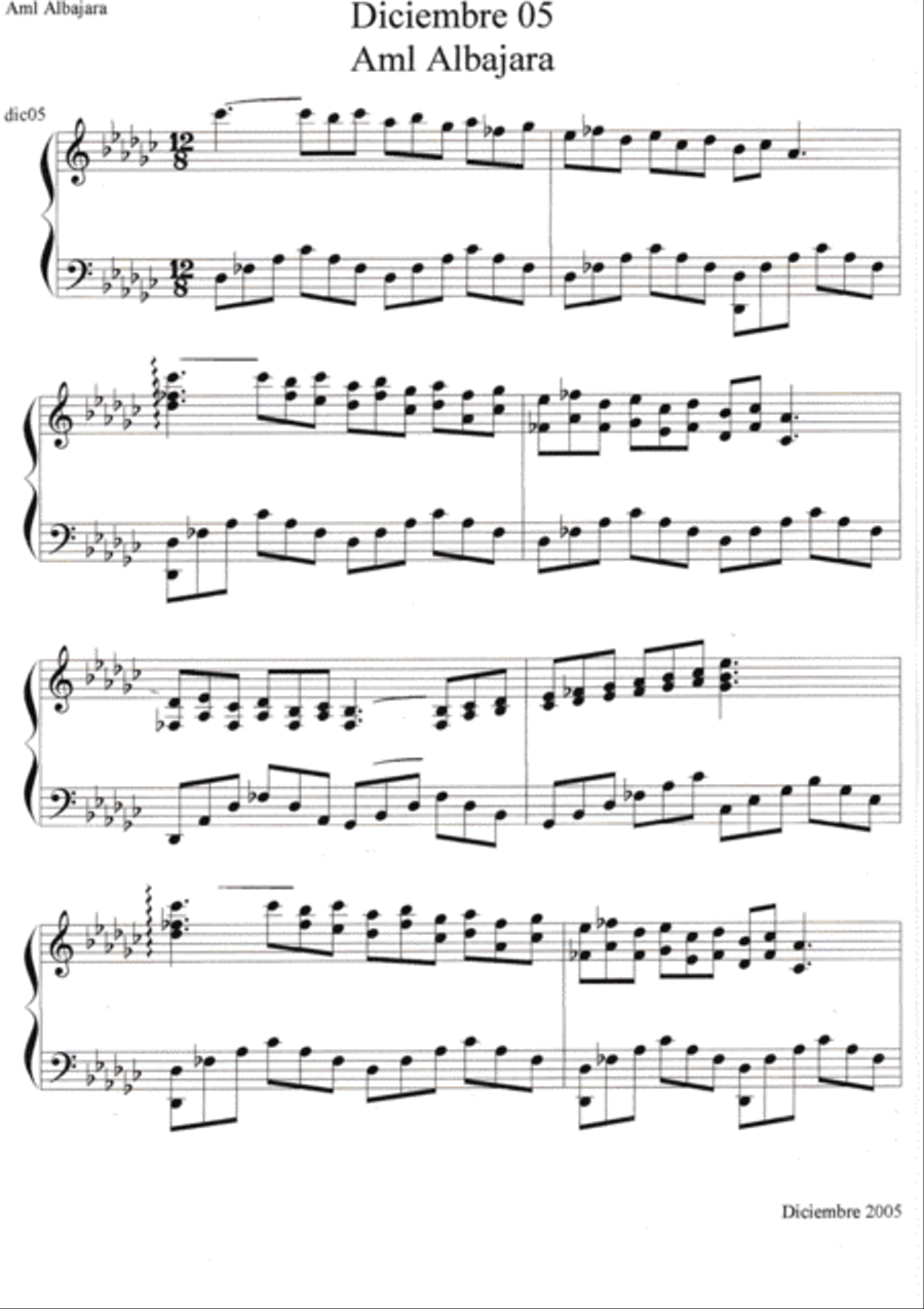 Diciembre 2005 Diciembre 2005 Piano Solo scores gallery preview page 2