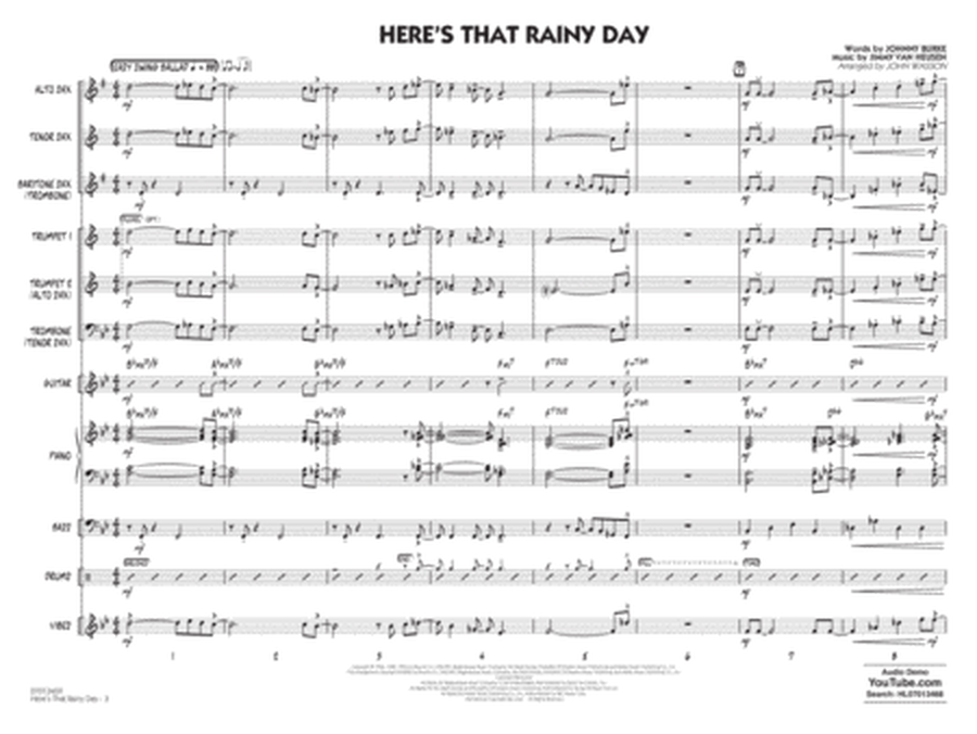 Here's That Rainy Day (arr. John Wasson) - Full Score