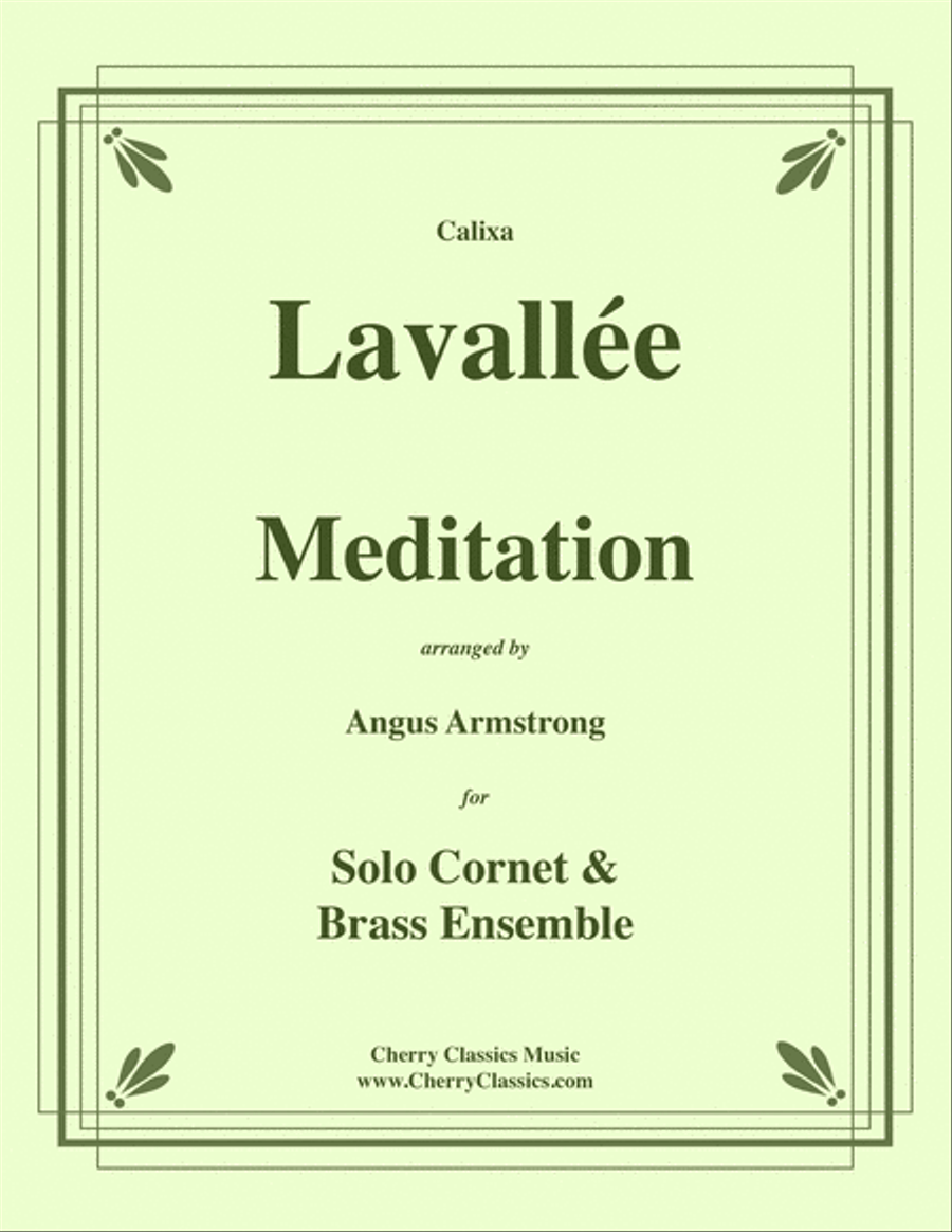 Meditation for solo Cornet and Brass ensemble Cornet scores gallery preview page 1