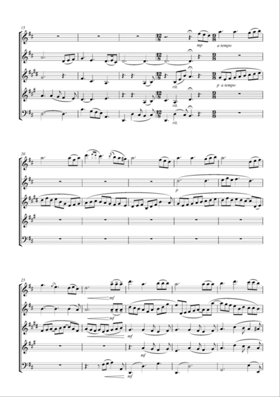 HYMN FOR WOODWIND QUINTET - Blessed Assurance HYMN FOR WOODWIND QUINTET - Blessed Assurance Woodwind Quintet scores gallery preview page 2