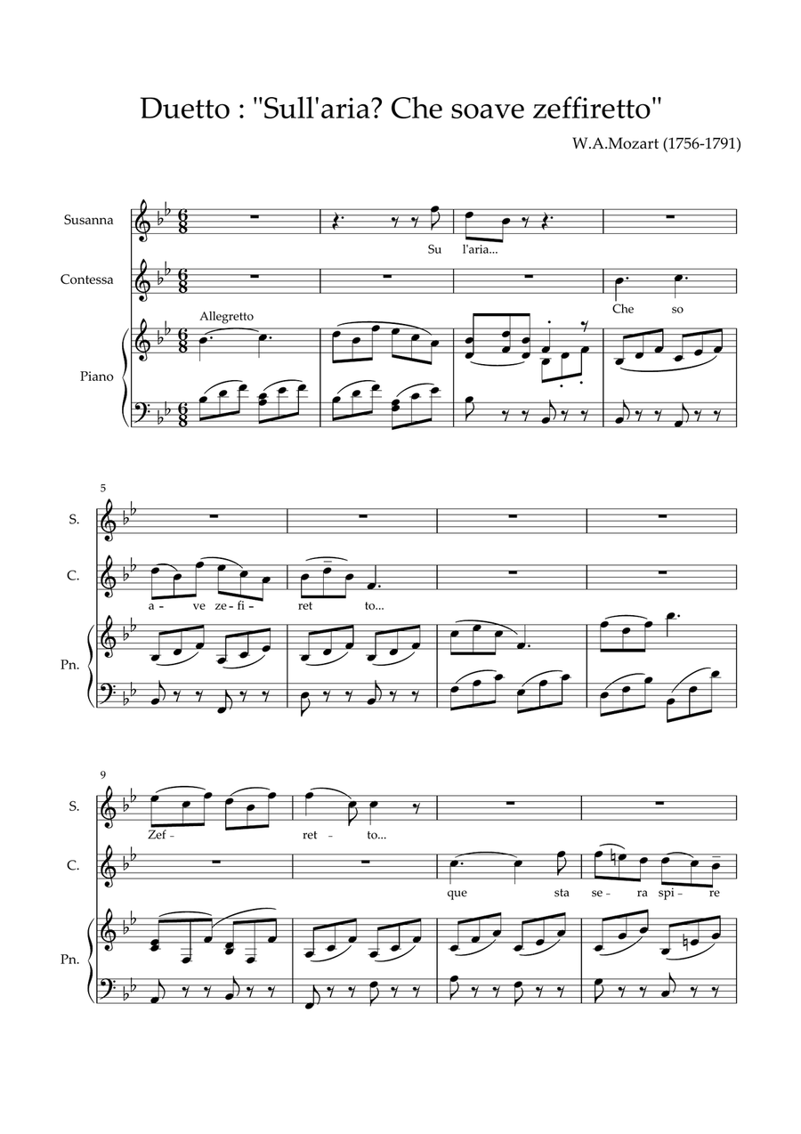 Sull' aria Sull' aria Voice Solo scores gallery preview page 1