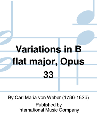 Book cover for Variations In B Flat Major, Opus 33