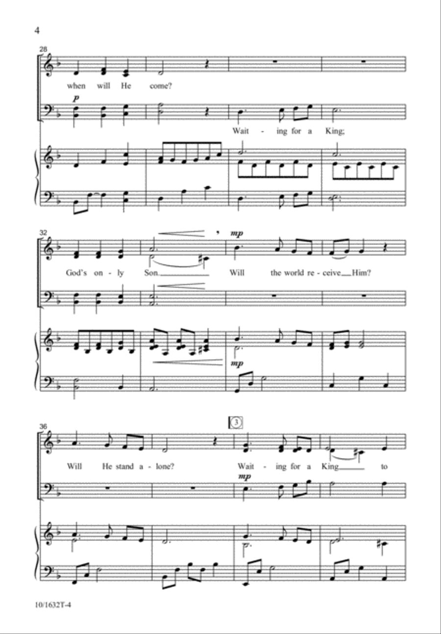 Waiting for a King Waiting for a King 4-Part scores gallery preview page 5