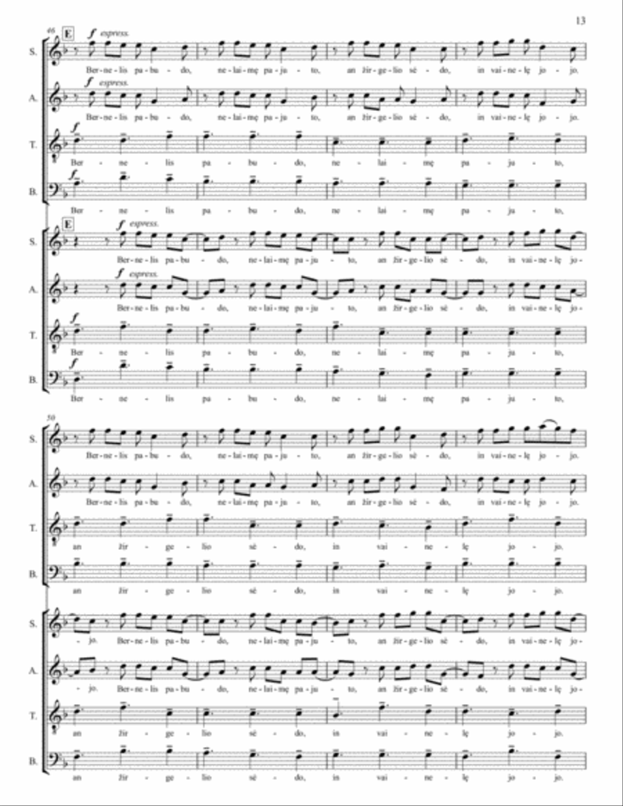 Tykus, Tykus 4-Part scores gallery preview page 17