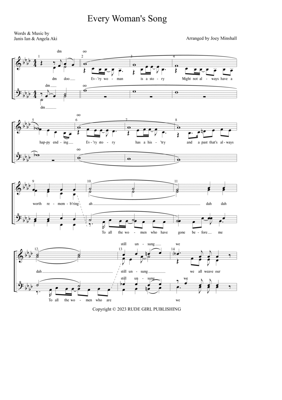 Every Woman's Song SSAA scores gallery preview page 1