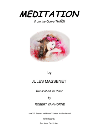 Book cover for Meditation By Massenet Transcribed For Piano