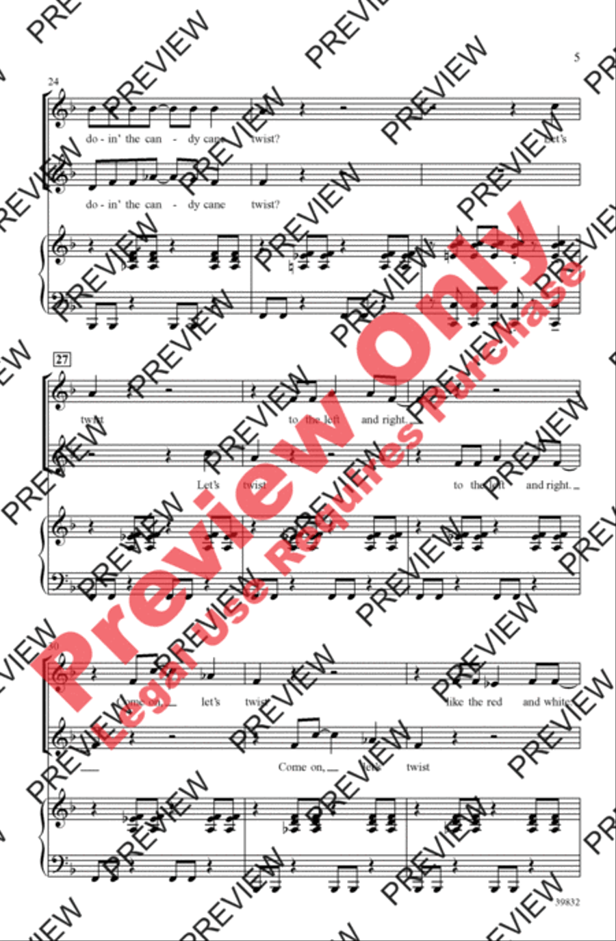 The Candy Cane Twist 2-Part scores gallery preview page 5